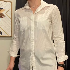 Athleta long line button down